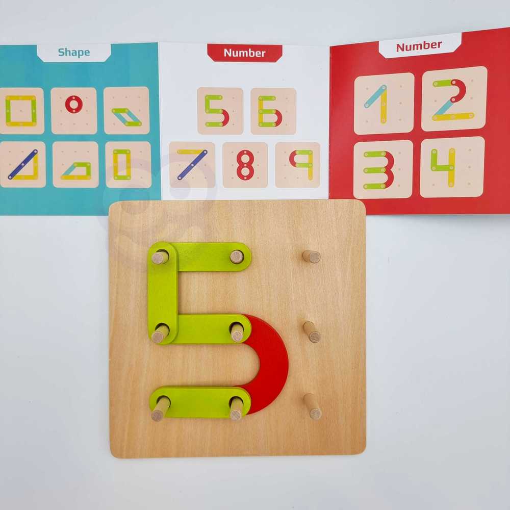 Dėlionė Tooky Toys Paimtas žaislinis medinis galvosūkių pagalvėlės PEGS Gyvūnų modeliai, skirti reprodukcijai FSC sertifikatas