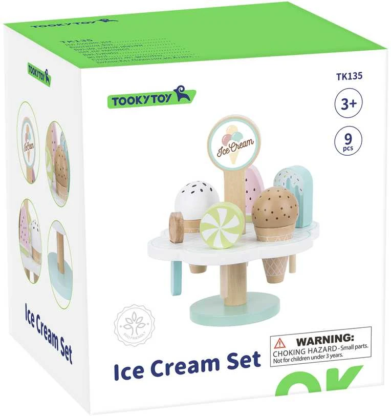 Tooky Toys Mediniai magnetiniai ledai su stovu TOOKY TOY
