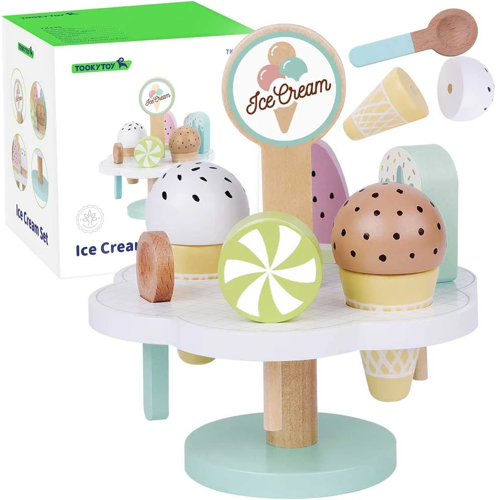 Tooky Toys Mediniai magnetiniai ledai su stovu TOOKY TOY