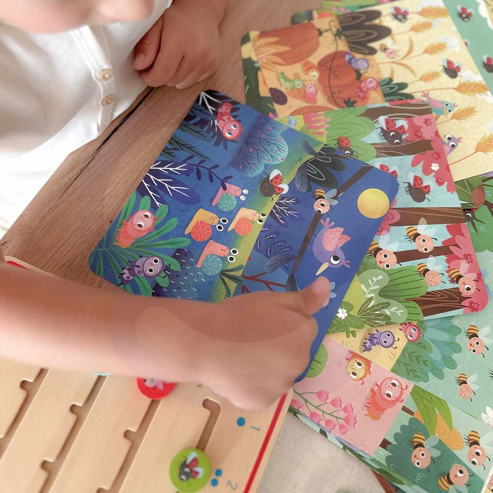 Tooky Toys Tooky Toy Medinė Žaidimų Rinkinys Skaičiavimo Mokymuisi su Gyvūnais