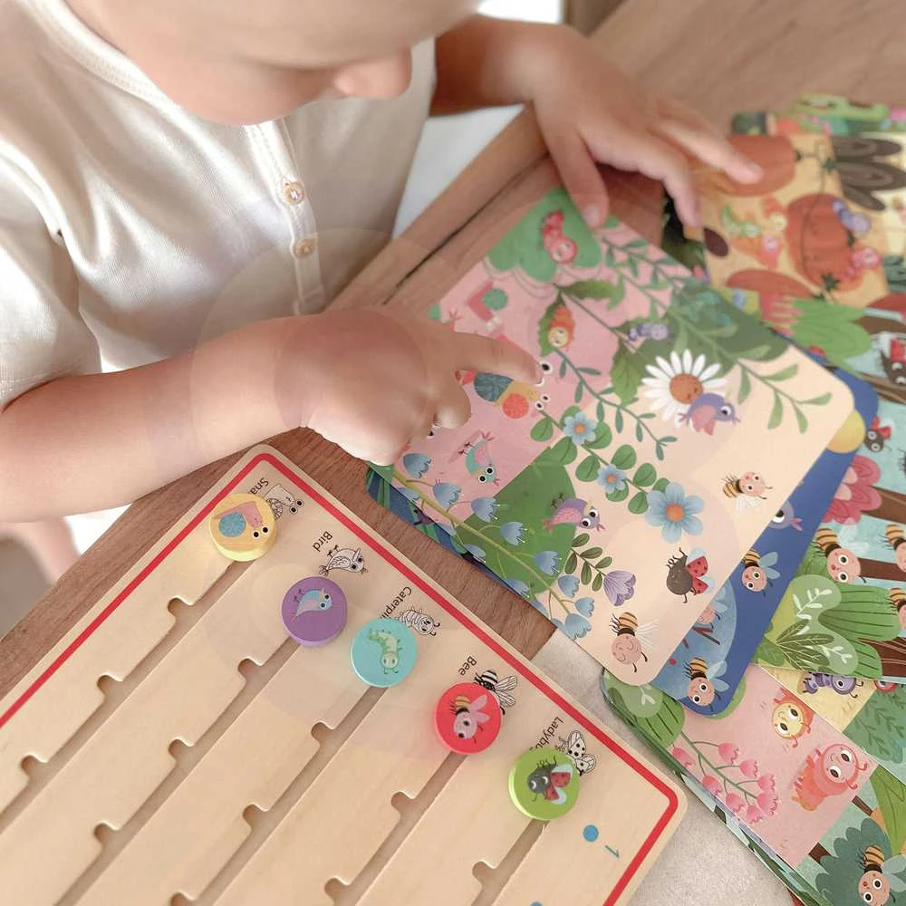 Tooky Toys Tooky Toy Medinė Žaidimų Rinkinys Skaičiavimo Mokymuisi su Gyvūnais