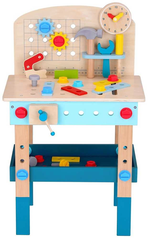 Tooky Toys Žaislų medinis „pasidaryk pats“ stalo dirbtuvės
