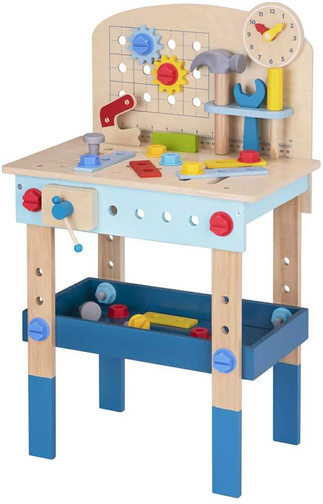 Tooky Toys Žaislų medinis „pasidaryk pats“ stalo dirbtuvės