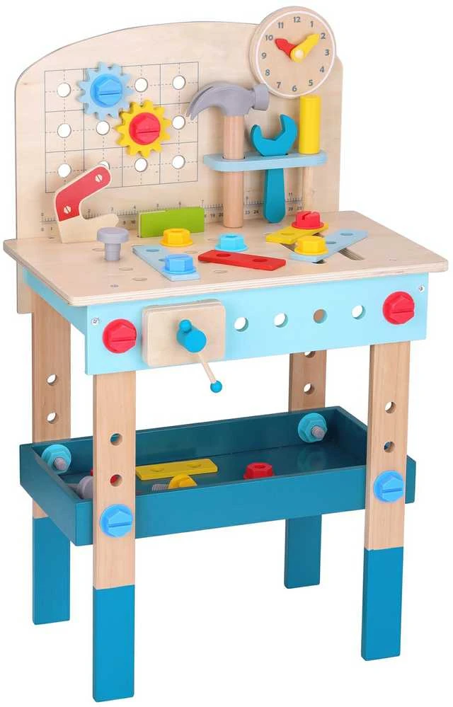 Tooky Toys Žaislų medinis „pasidaryk pats“ stalo dirbtuvės