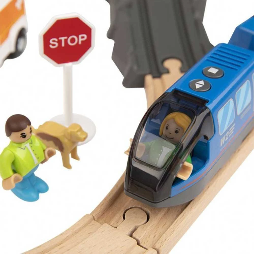 Tooky Toys Paimta žaislinė medinė eilės gaisro stažuotės greitosios pagalbos automobiliu 70 EL.