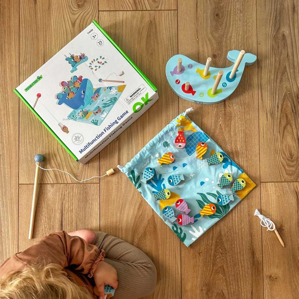 Tooky Toys TOOKY TOY Medieninė Žaidimų Rinkinys Banginys ir Žuvytės 4 Viename