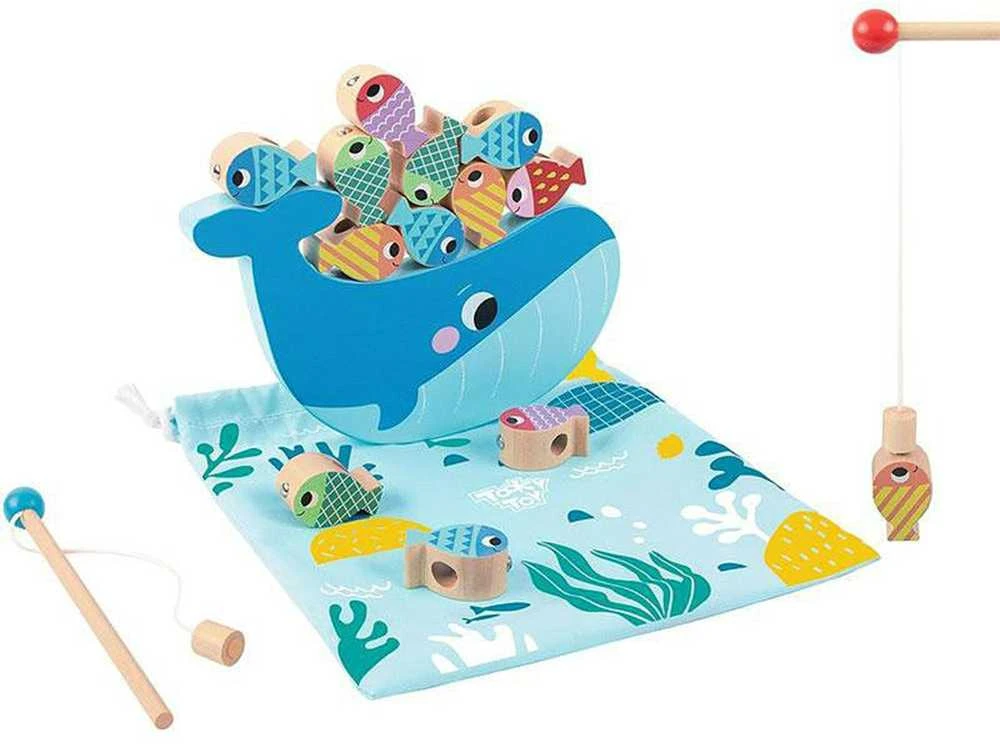 Tooky Toys TOOKY TOY Medieninė Žaidimų Rinkinys Banginys ir Žuvytės 4 Viename