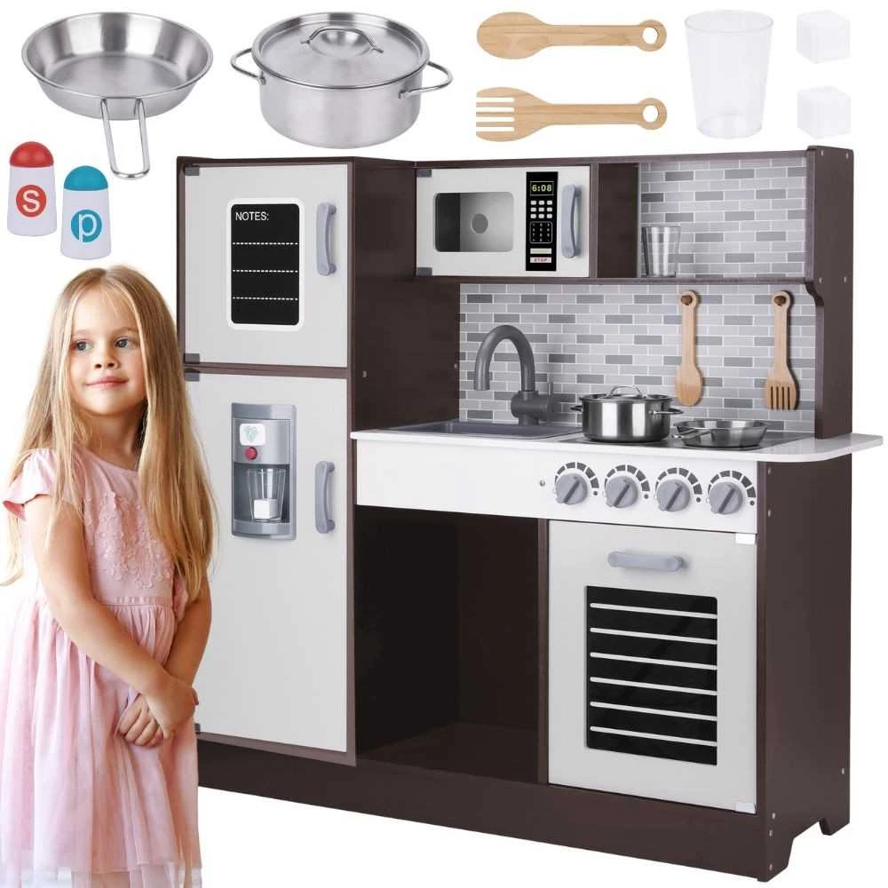 Tooky Toys Medinė TOOKY TOY virtuvėlė su priedais