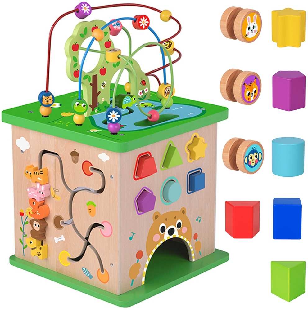 Tooky Toys TOOKY TOY Educational Cube Sorter Maze Intertwining Animals