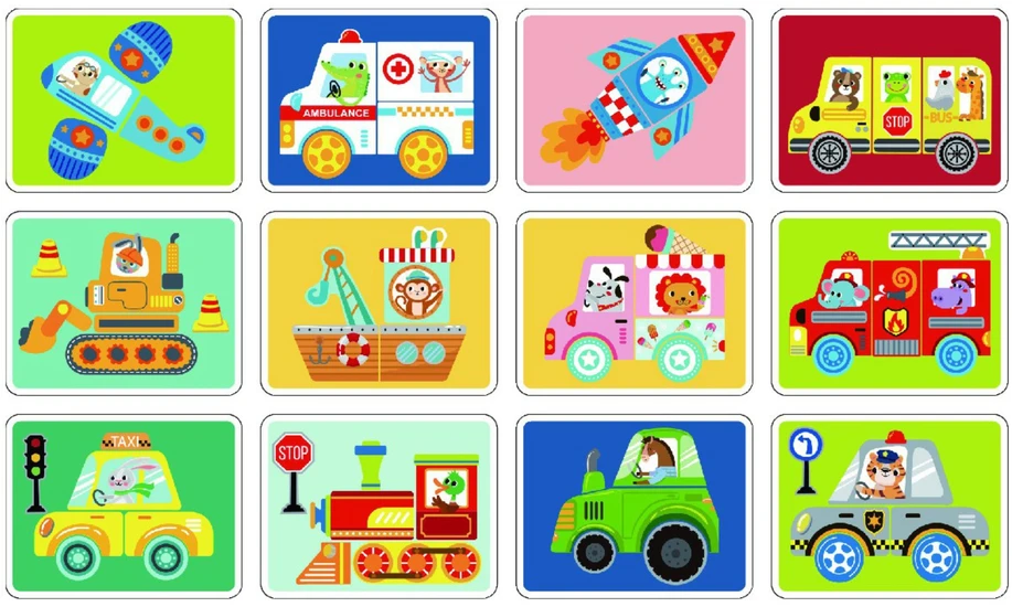 Tooky Toys Magnetinė Montessori dėlionė Tooky Toy edukacinė dėžutė su 80 elementų