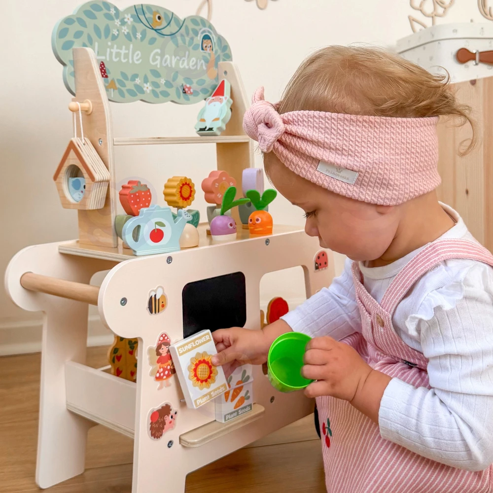 Tooky Toys TOOKY TOY Montessori medinis sodo vežimėlis 57 vnt.