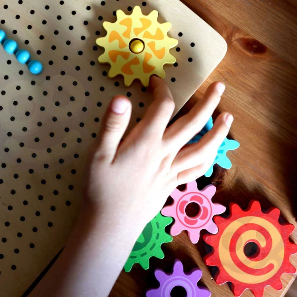 Tooky Toys Žaislų žaislas „Mosaika Montessori“ dėlionė su „Pinski“ kištuku 88 EL.