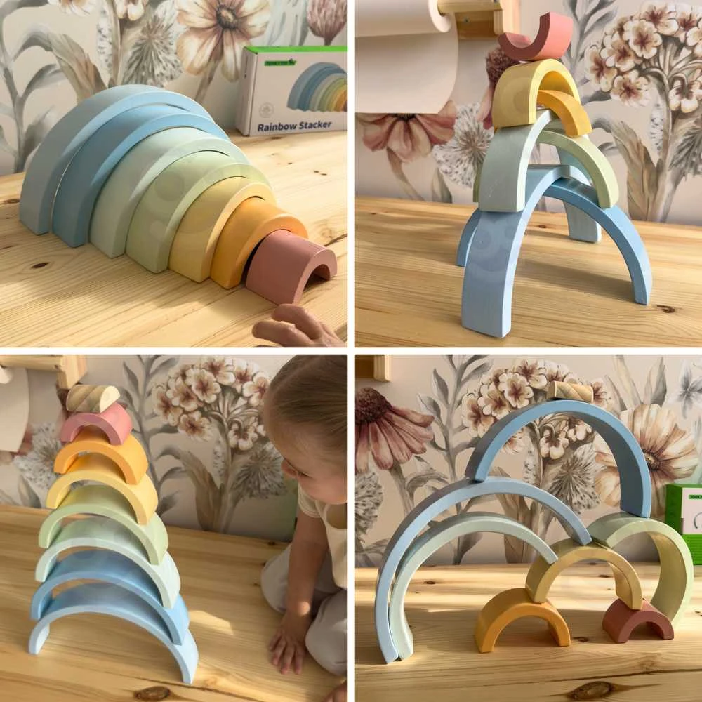 Tooky Toys TOOKY TOY Medinė Układanka Tęcza 12 elementų