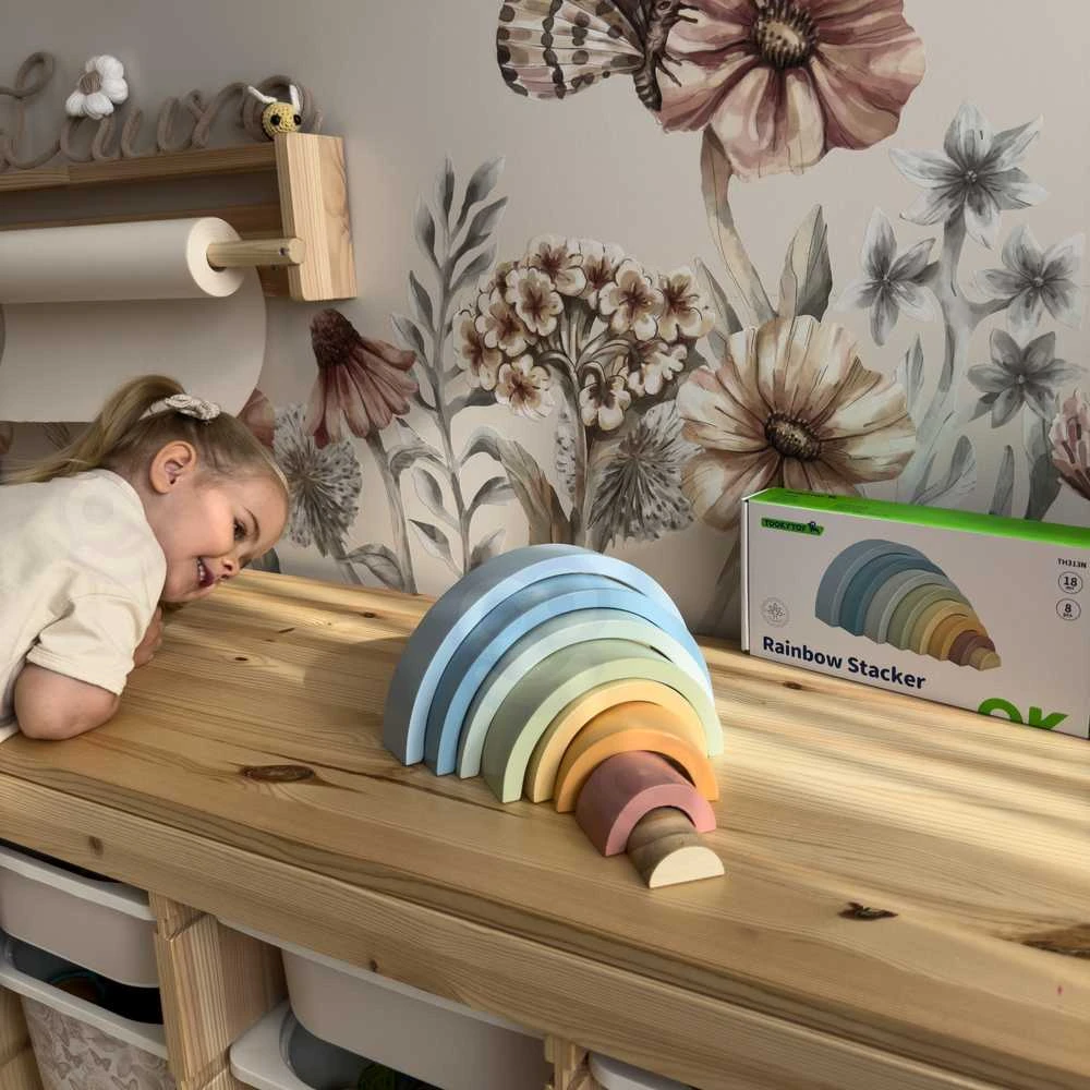Tooky Toys TOOKY TOY Medinė Układanka Tęcza 12 elementų