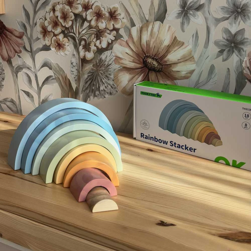 Tooky Toys TOOKY TOY Medinė Układanka Tęcza 12 elementų
