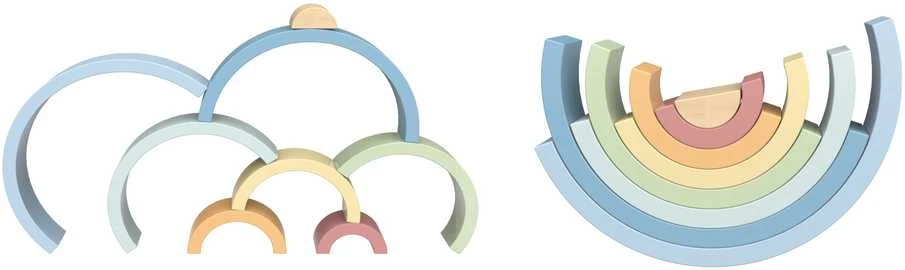 Tooky Toys TOOKY TOY Medinė Układanka Tęcza 12 elementų