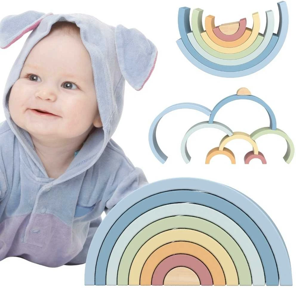 Tooky Toys TOOKY TOY Medinė Układanka Tęcza 12 elementų