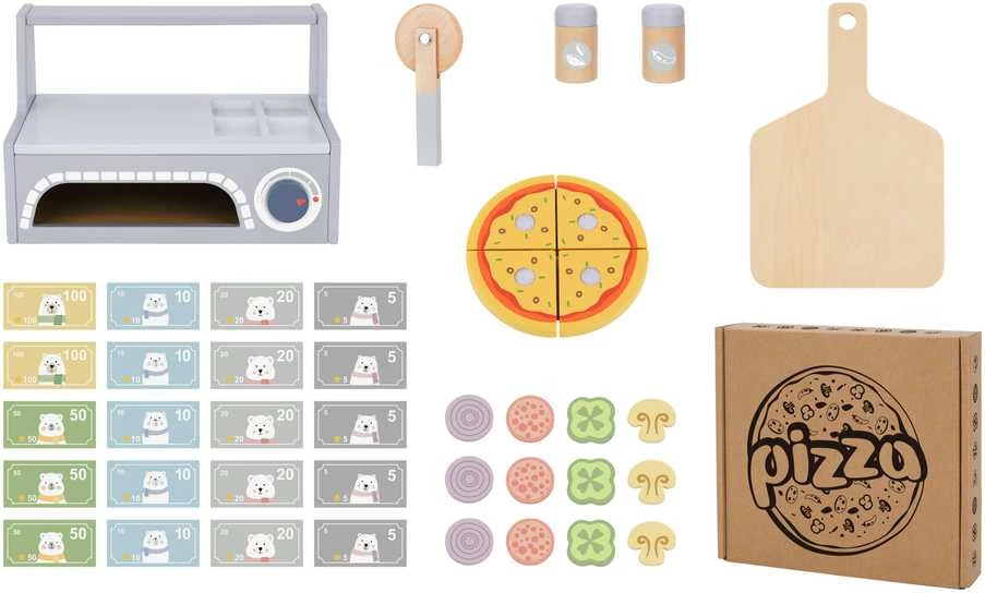 Tooky Toys Medinis TOOKY TOY picų kepimo rinkinys su krosnimi