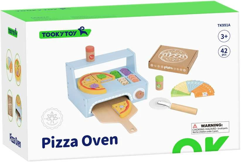 Tooky Toys Medinis TOOKY TOY picų kepimo rinkinys su krosnimi