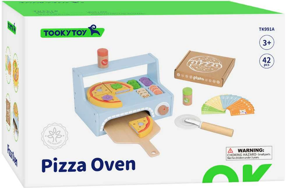Tooky Toys Medinis TOOKY TOY picų kepimo rinkinys su krosnimi