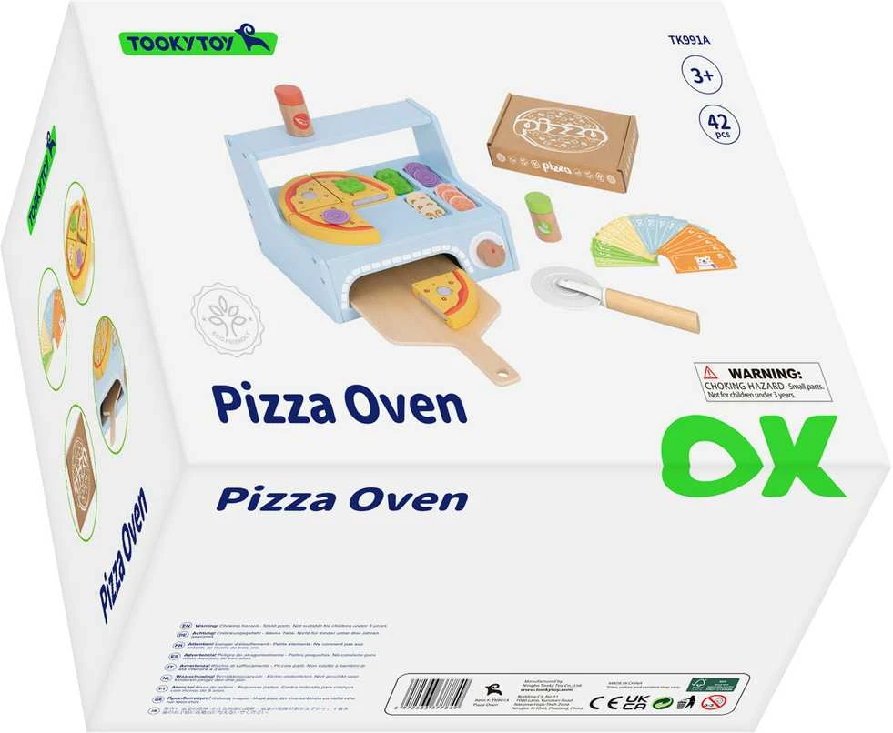 Tooky Toys Medinis TOOKY TOY picų kepimo rinkinys su krosnimi