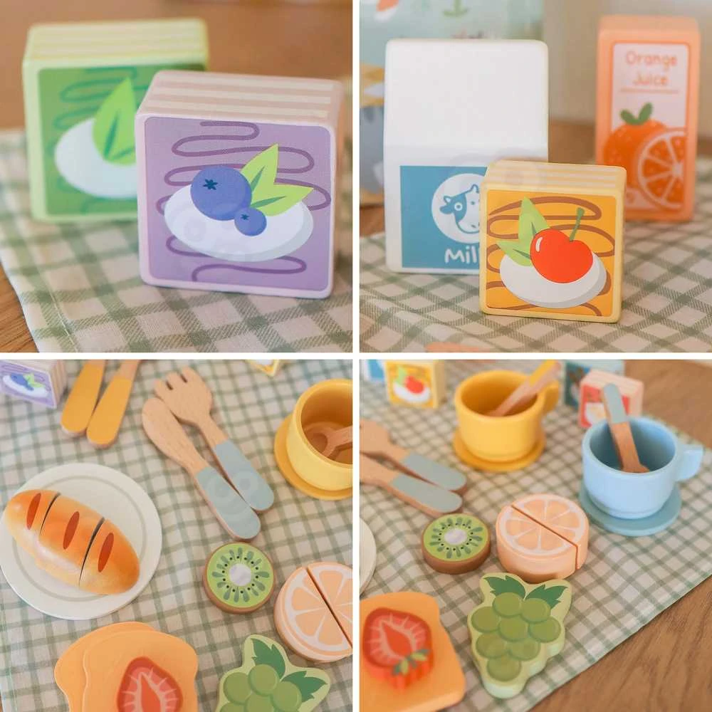 Tooky Toys TOOKY TOY medinis pikniko rinkinys lagaminėlyje