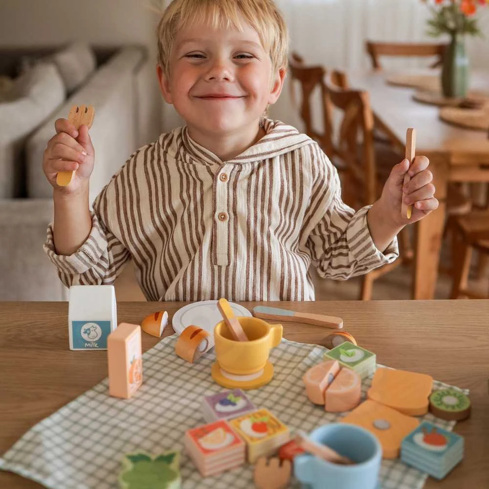 Tooky Toys TOOKY TOY medinis pikniko rinkinys lagaminėlyje