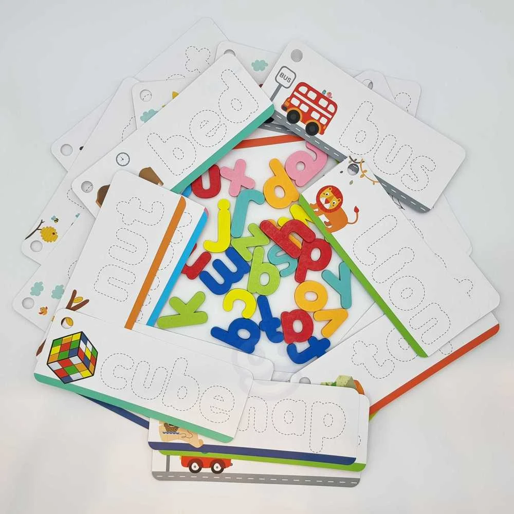 Dėlionė Tooky Toys Tooky Toy Alphabeto Galvosūkis Montessori - Gyvūnų Raidės 57 vnt.