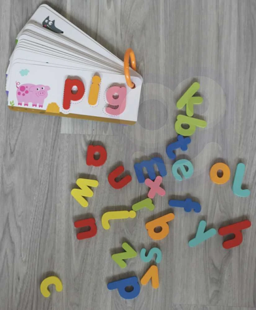 Dėlionė Tooky Toys Tooky Toy Alphabeto Galvosūkis Montessori - Gyvūnų Raidės 57 vnt.