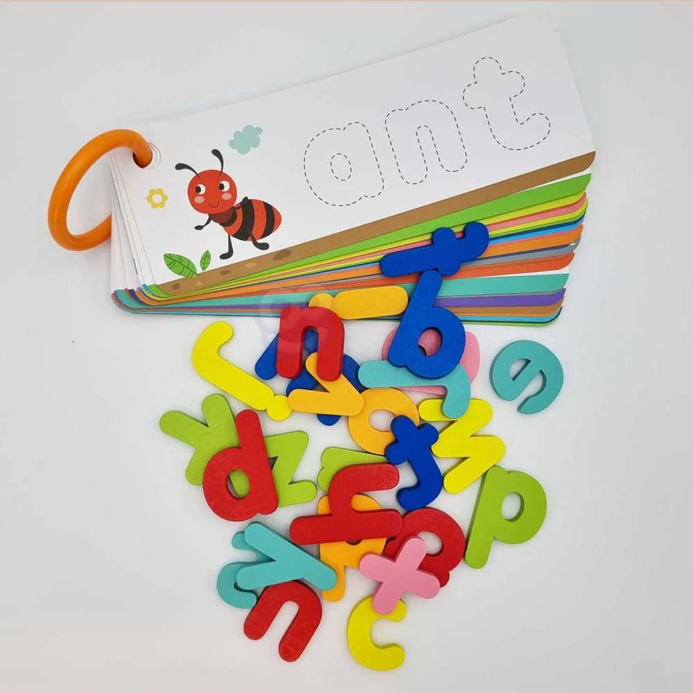 Dėlionė Tooky Toys Tooky Toy Alphabeto Galvosūkis Montessori - Gyvūnų Raidės 57 vnt.