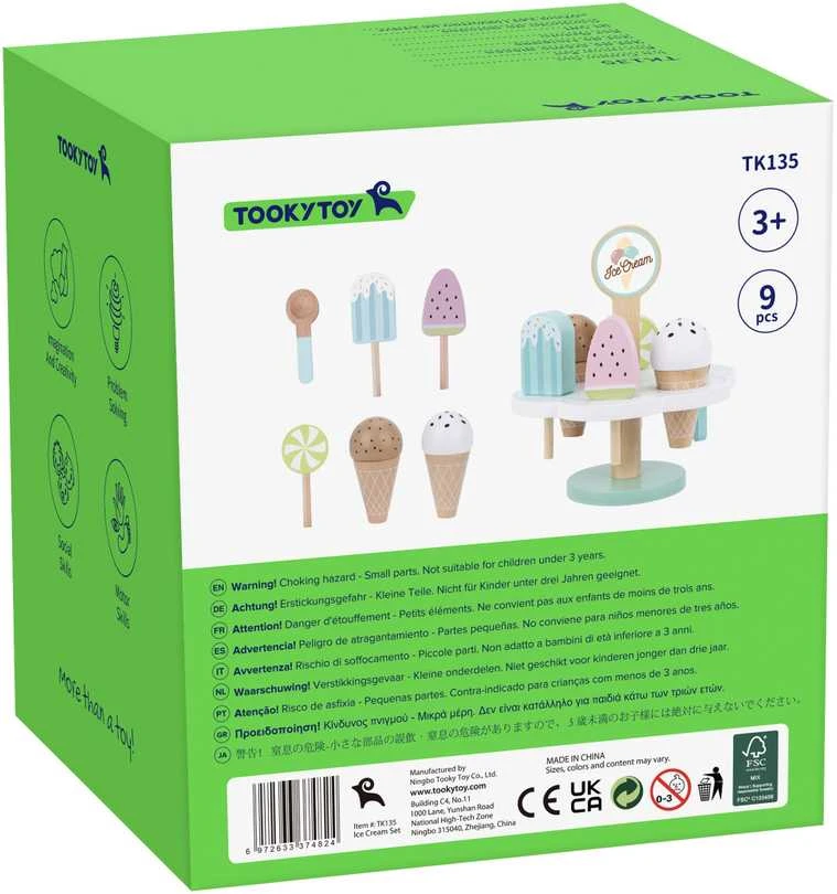 Tooky Toys Mediniai magnetiniai ledai su stovu TOOKY TOY