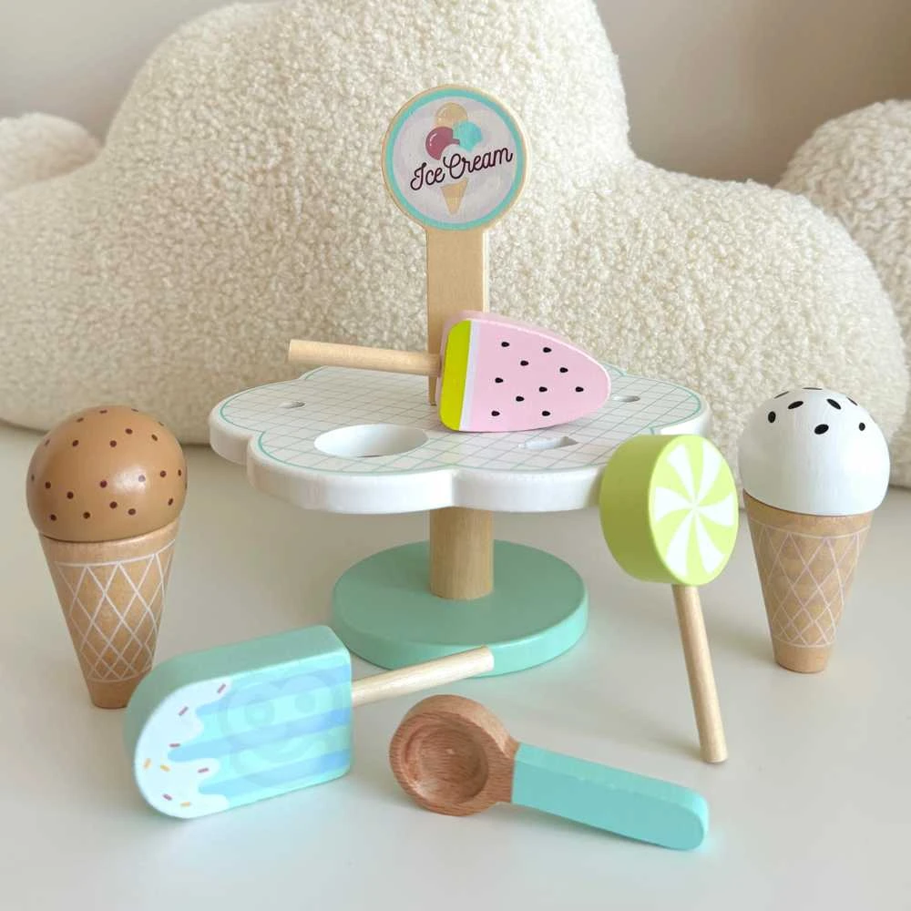 Tooky Toys Mediniai magnetiniai ledai su stovu TOOKY TOY