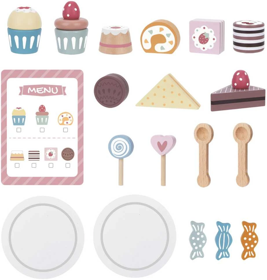 Tooky Toys Medinis trijų aukštų saldumynų stovas su keksiukais TOOKY TOY