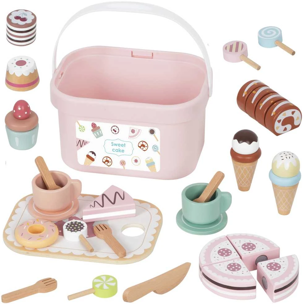 Tooky Toys Medinis saldumynų rinkinys TOOKY TOY Sweet Cake 34vnt