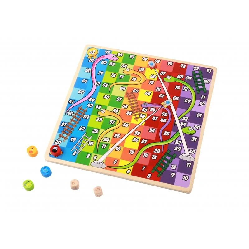 Tooky Toys „Taky“ žaislų žaidimų loginiai žaidimai 2in1 Ludo kinų + nemokami gyvūnai