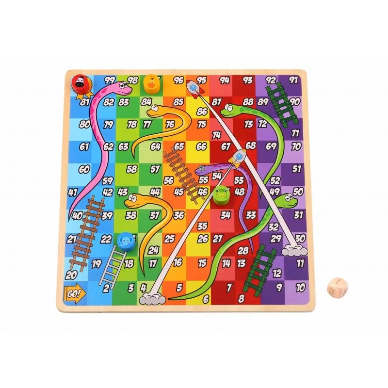 Tooky Toys „Taky“ žaislų žaidimų loginiai žaidimai 2in1 Ludo kinų + nemokami gyvūnai