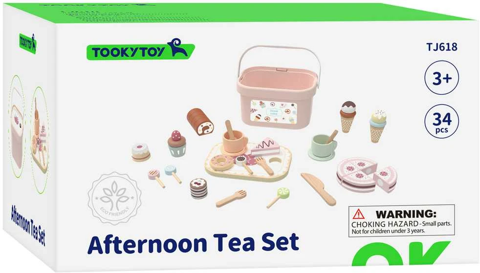 Tooky Toys Medinis saldumynų rinkinys TOOKY TOY Sweet Cake 34vnt