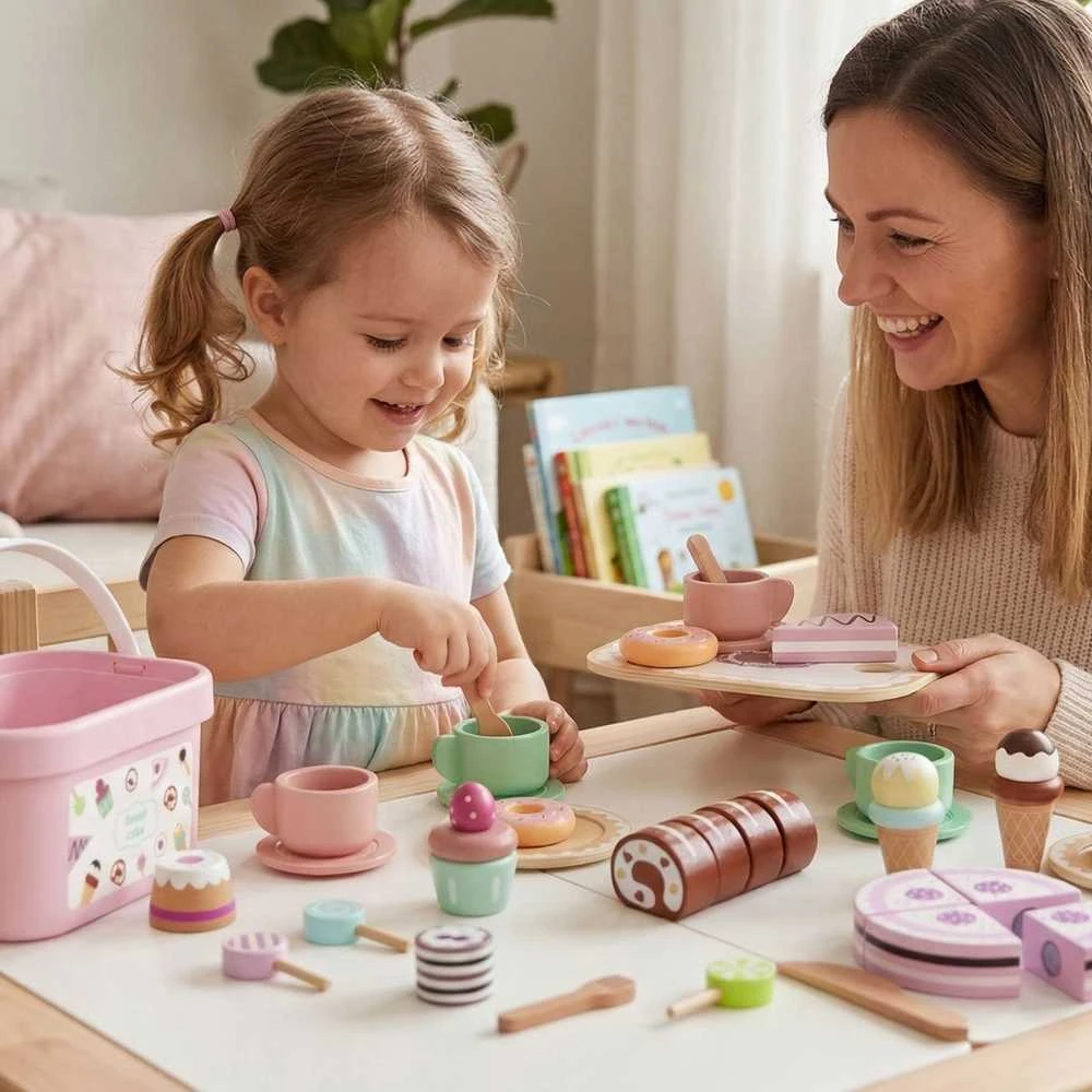 Tooky Toys Medinis saldumynų rinkinys TOOKY TOY Sweet Cake 34vnt