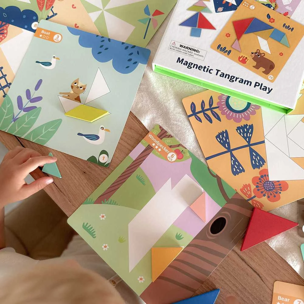 Tooky Toys Medinė dėlionė Tangram TOOKY TOY