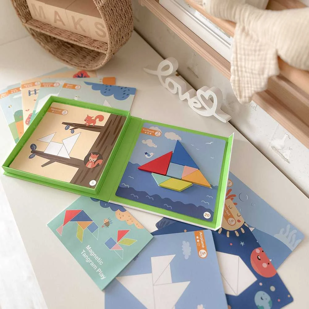 Tooky Toys Medinė dėlionė Tangram TOOKY TOY