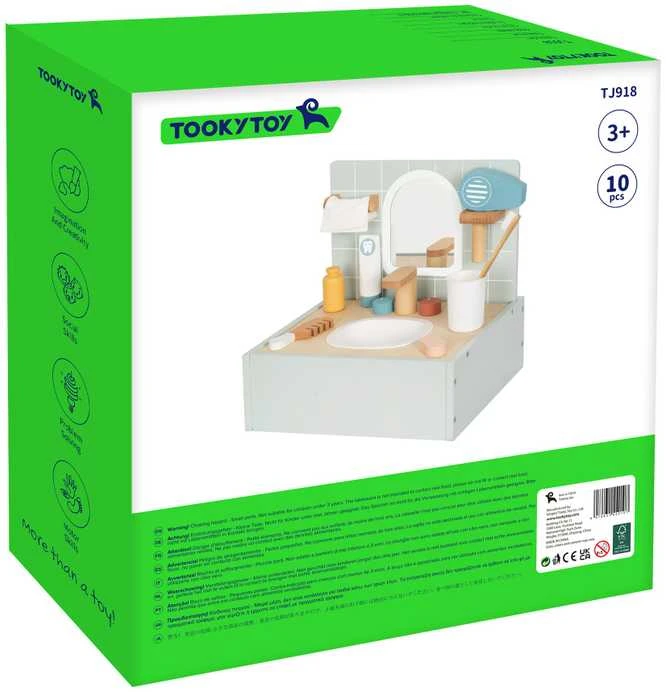 Tooky Toys Medinis vonios kambario rinkinys vaikams Toilet Bathroom