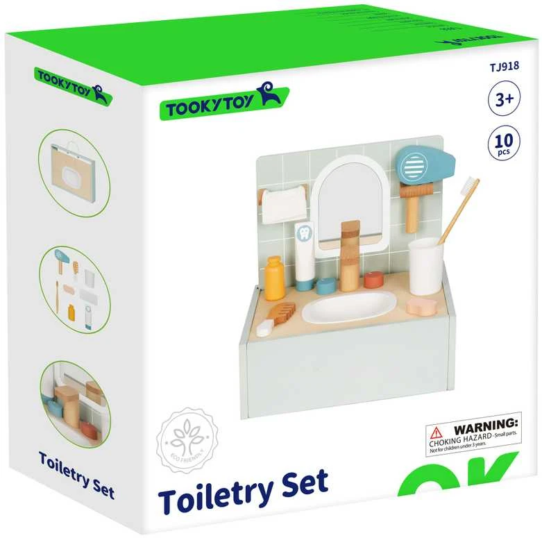 Tooky Toys Medinis vonios kambario rinkinys vaikams Toilet Bathroom