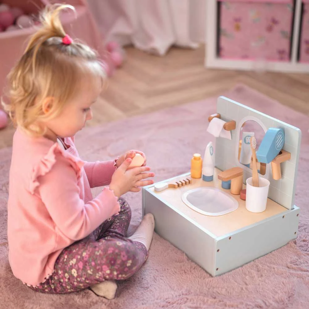 Tooky Toys Medinis vonios kambario rinkinys vaikams Toilet Bathroom