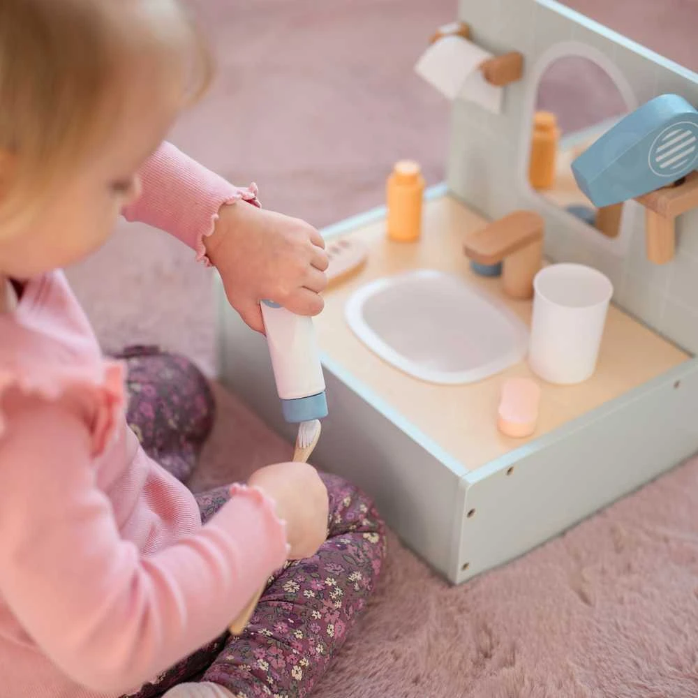 Tooky Toys Medinis vonios kambario rinkinys vaikams Toilet Bathroom