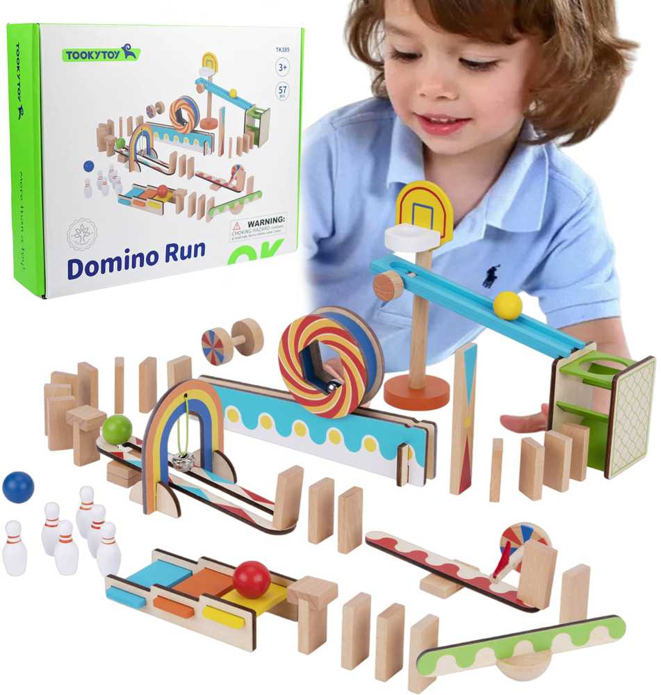 Tooky Toys „Domino Piake“ pastato žaislų blokai