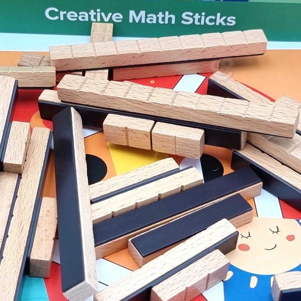 Tooky Toys Tooky Toy Medinės Magnetinės Kaladėlės Su Galvosūkiais 49 vnt.