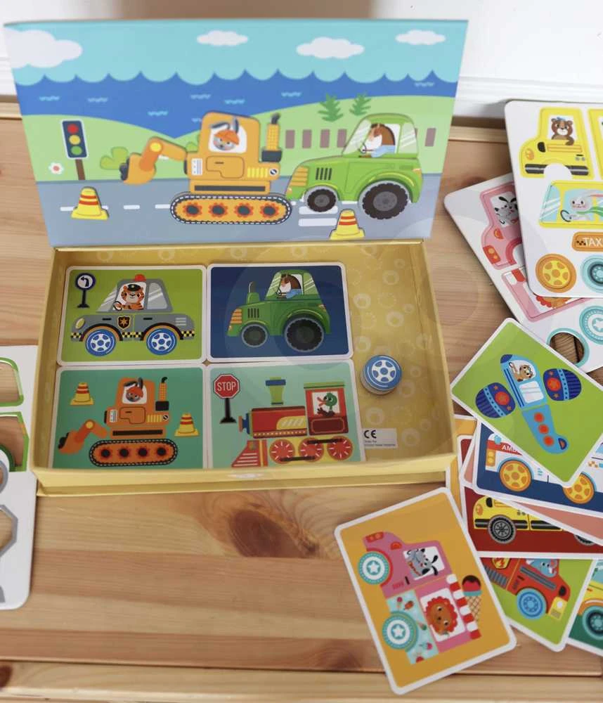 Tooky Toys Magnetinė Montessori dėlionė Tooky Toy edukacinė dėžutė su 80 elementų