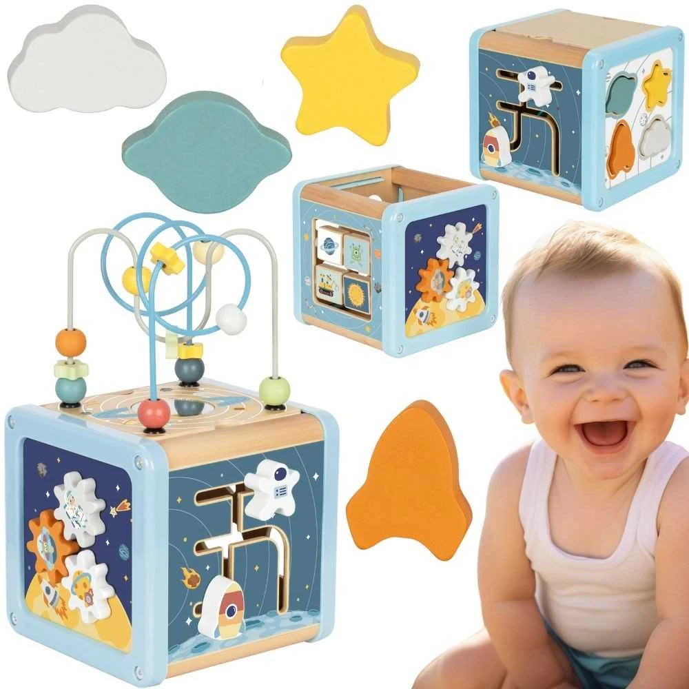 Tooky Toys Medinis veiklos kubas TOOKY TOY Cosmos