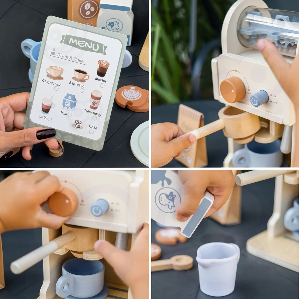 Tooky Toys TOOKY TOY Medinis kavos rinkinys Barista Express