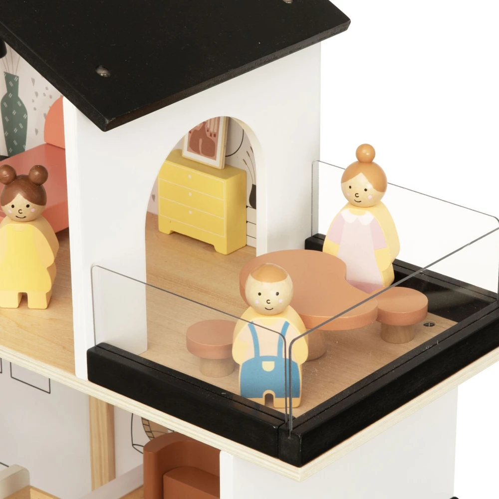 Tooky Toys TOOKY TOY medinis lėlių namelis 25 vnt